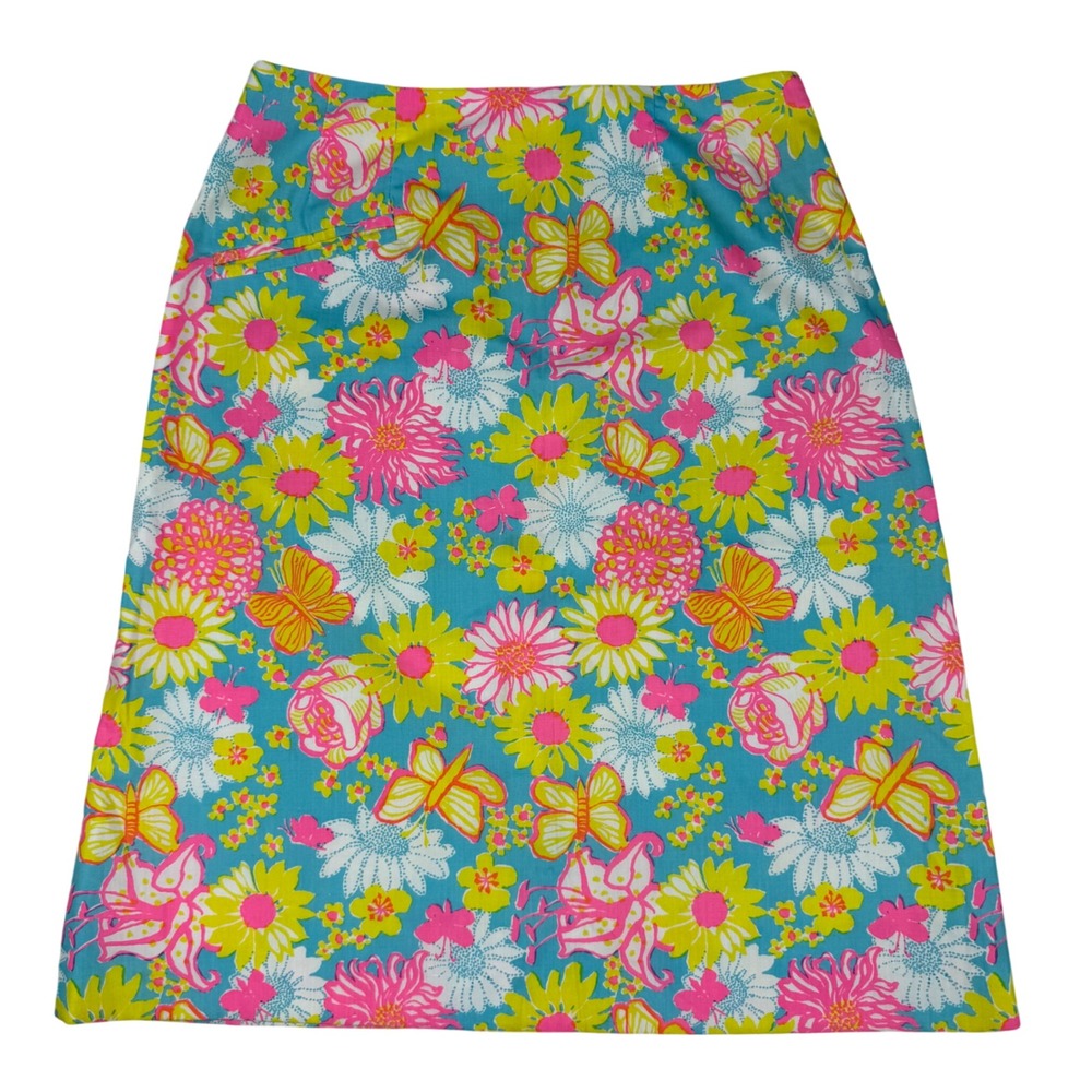Rare VTG 1960s "The Lilly"Pulitzer Butterfly Skirt White Tag Sportswear Mod Maxi